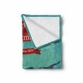 thumbnail image 2 of Christmas Soft Flannel Fleece Throw Blanket, Santa Claus in a Classic Car with Bag of Toys Snow Winter Starry Night New Year, Cozy Plush for Indoor and Outdoor Use, 50" x 70", Teal Red, by Ambesonne, 2 of 6