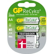 GP Recyko NiMH Pre-Charged Rechargable 1.2v, 2000mAh, AA Batteries (4-Pack)