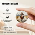 thumbnail image 3 of Glass Refrigerator Magnet 6Pcs Magnetic Fridge Sticker,Decor for Kitchen,Whiteboard,Cabinet,Cowboy Riding Horse In The Desert, 3 of 5