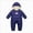A7-Newborn One-Piece Jumpsuit-Navy, variant on 12-18 Months Newborn Infant Snowsuit Toddler Winter Coat Baby Girl Clothes Warm Jacket 0 3 6 Month Boys And Girls Baby Romper Pajamas Crawling Clothes