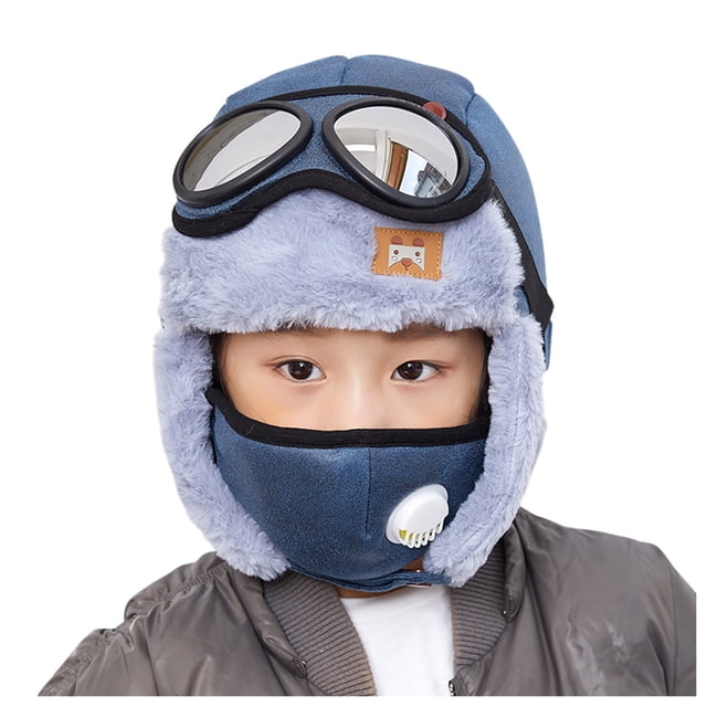 EGNMCR Toddler Hat Children Windproof & Warm & Ear Protection & Face Protection Hat Girl Server