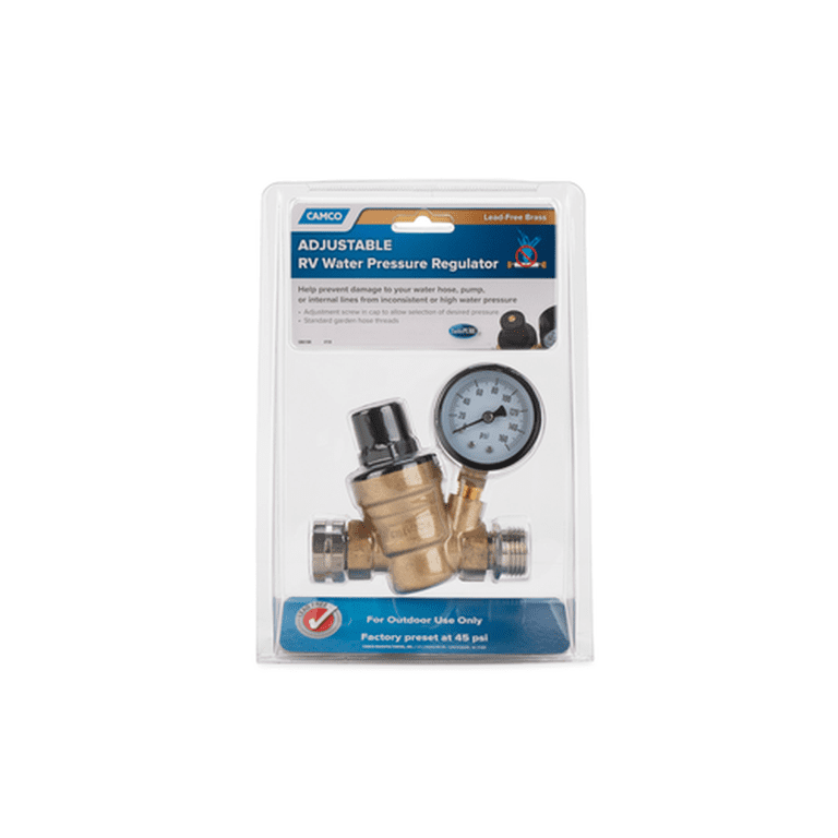 Camco RV Water Pressure Regulator With Gauge, Lead-Free Brass photo 7