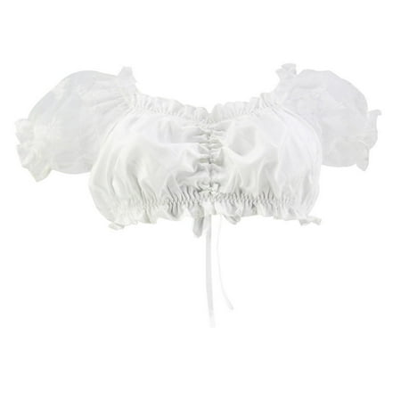

One Word Bra Sleeve Top Yarn Ruffle Flat Mouth Beautiful Back Bra