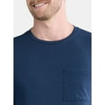 thumbnail image 4 of Athletic Works Men's and Big Men's Tri Blend Long Sleeve Pocket Tee, Sizes XS-5XL, 4 of 5