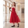 thumbnail image 4 of Arshiner Flower Girls Dresses Sleeveless Formal Wedding Princess Dress | Maxi-Length Tulle, Junior Bridesmaid Dress for Girl, Embroidered Birthday Party Dress Ball Gown, 4 of 5