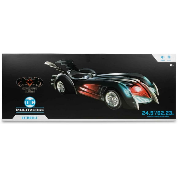 DC Multiverse Batman & Robin 7 Inch Scale Vehicle Figure - Batmobile Lights & Sound