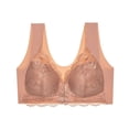 thumbnail image 5 of Sujetador fino de talla grande sin costuras con apertura frontal, encaje sexy sin anillo de acero, parte de atrás bonita, ropa interior para mujer, 5 of 5