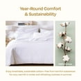 thumbnail image 5 of California Design Den White Textured Duvet Cover King & Sham Set, 3 Piece Set Includes 106" x 90" Duvet & 2 Shams to Fit King Size Duvet Insert (Waffle), 5 of 10