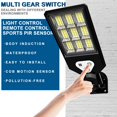 thumbnail image 2 of Solar Street Light  Motion Sensor Solar Security Light with 3 Lighting Modes 270° Lighting Angle Remote Control Solar Flood Lights for Garden Garage Street Parking, 2 of 6
