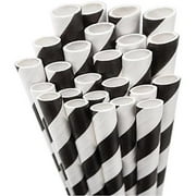 Jumbo Straws, 7.75 in., Plastic, White Striped