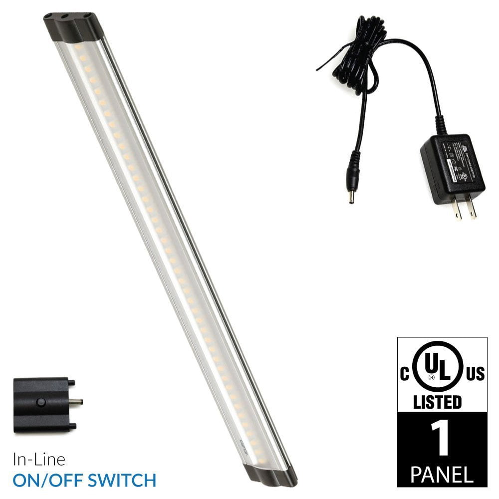 Lightkiwi Dimmable LED Under Lighting 1 Panel Kit, 12 Inches Each, Warm White (3000K), 3