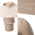 thumbnail image 5 of Men's Slim Fit Mock Neck Cable Knit Sweater Casual Long Sleeve Ribbed Pullover, 5 of 6