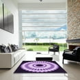 thumbnail image 7 of Ahgly Company Machine Washable Indoor Square Transitional Purple Iris Purple Area Rugs, 5' Square, 7 of 7