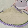 thumbnail image 2 of 43Inch Crochet Flowers Bouquet Blanket, Soft and Lightweight Bellflower Flower Bouquet Knitted Throw Blankets, DIY Handmade Blanket for Mother'S Day Birthday Home Decor (Tricolor), 2 of 7