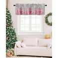 thumbnail image 7 of Window Curtain Pink Xmas Tree Snowflake Grey Christmas Rod Pocket Kitchen Living Room Bathroom Holiday Home Decoration 54x18inch, 7 of 7