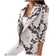 thumbnail image 2 of Puntoco Mujer Traje de Negocios Cuadros Impreso Manga Larga Botón Adelgazante Cardigan Abrigo superior Puntoco Puntoco-1, 2 of 5