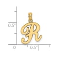 thumbnail image 2 of 14k Gold R Script Letter Name Personalized Monogram Initial High Polish Charm 16.65x13.3mm Wide 1mm Thick Pendant Neckla, 2 of 2