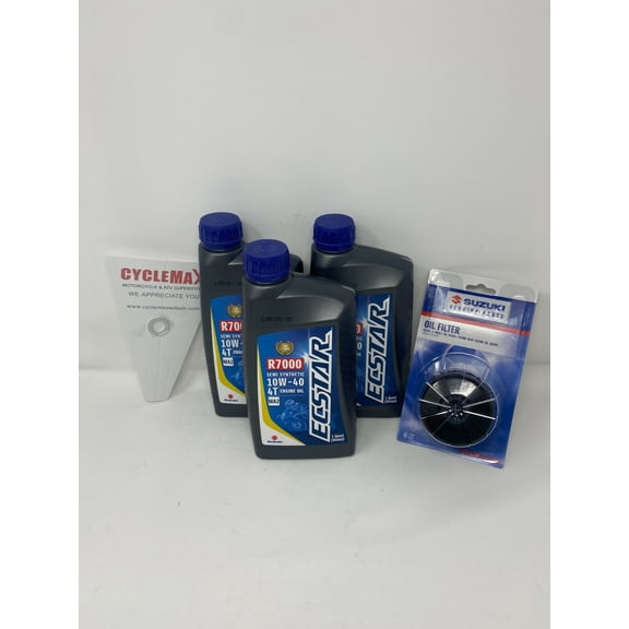 OEM 2001-2021 Suzuki GSX-R600 10w-40 Semi Synthetic Oil Change Kit