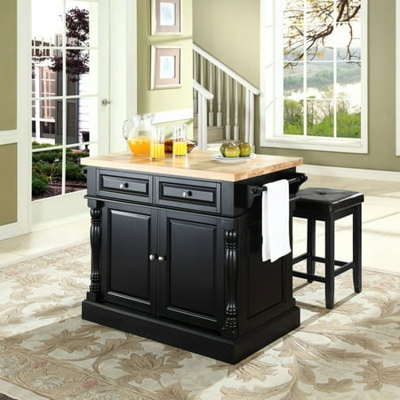 Crosley Furniture Butcher Block Top Kitchen Island with 24