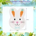 thumbnail image 2 of Easter Bunny Paper Plates Set of 2, 8x10 Inch Disposable Bunny Shaped Plates with Orange Carrot Ears & Pink Floral Lei, 10PC per Pack for Easter Parties Picnics Crafts Spring Decor, 2 of 7