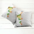thumbnail image 2 of Ambesonne African Throw Pillow Cover 2 Pack, Frog Prince Reptiles, 24", Green Yellow Orange, 2 of 6