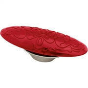 Red Garnet Acrylic with Satin Nickel Scroll Pull 3-3/4" Long P31220C-GSN-C