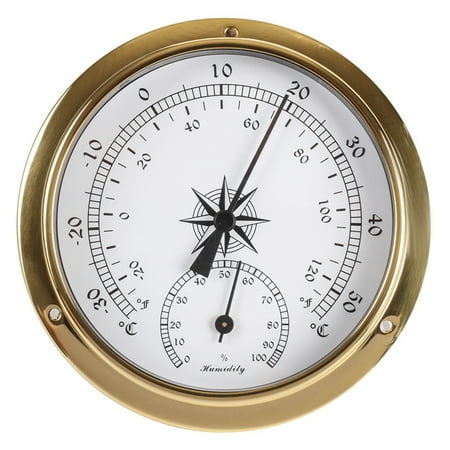 

TIERPOP Wall Mounted Thermometer Hygrometer Barometer Watch Tidal Clock Weather Station