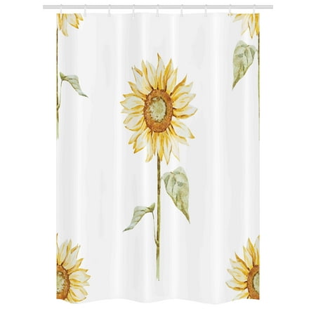 Sunflower Stall Shower Curtain Sunflowers With Watercolor