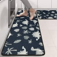 thumbnail image 2 of Kitchen Rugs Sets Of 2,Gray Dinosaurs Exotic Leaves Anti Fatigue Kitchen Mat Rugs Non Slip Washable,Decorative Kitchen Floor Mats for Kitchen,Sink,Laundry,17"x47"+17"x47", 2 of 5