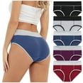 thumbnail image 3 of Women Cotton Underwear High Rise Smooth Breathable Briefs Hipster Panties 5Pack, 3 of 9