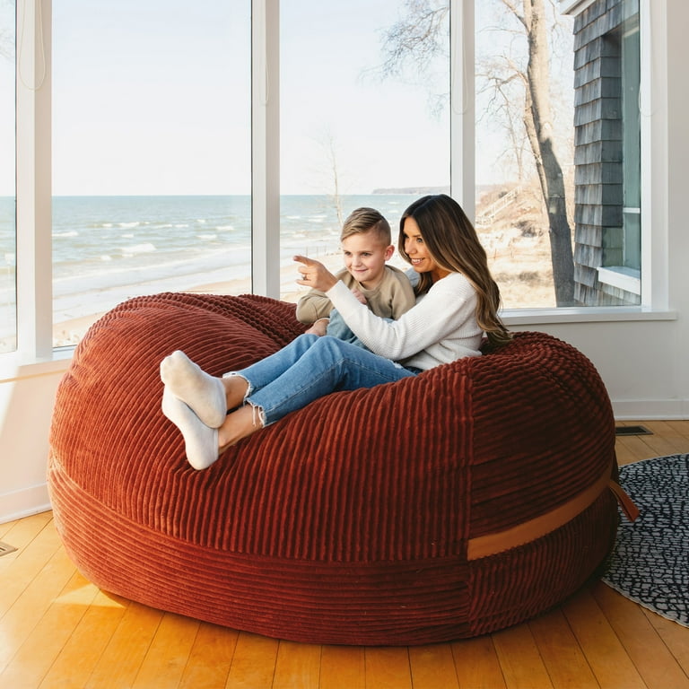 Big Joe Fuf XL Foam Filled Bean Bag Chair with Removable Cover