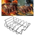 thumbnail image 4 of jinwen Rib Rack Grill Racks, Rib Rack,Non Stick Rib Rack BBQ for Roasting Stand Holds 4 Rib Racks for Grilling & Barbecuing, 4 of 9