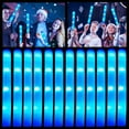 thumbnail image 2 of 102Pcs LED Light Up Foam Sticks with Color Flashing, Glow Party Supplies for Wedding Birthday, Raves, Concert, Camping, New Year, Carnival, Halloween Christmas, Blue Flashing Lights, 2 of 12