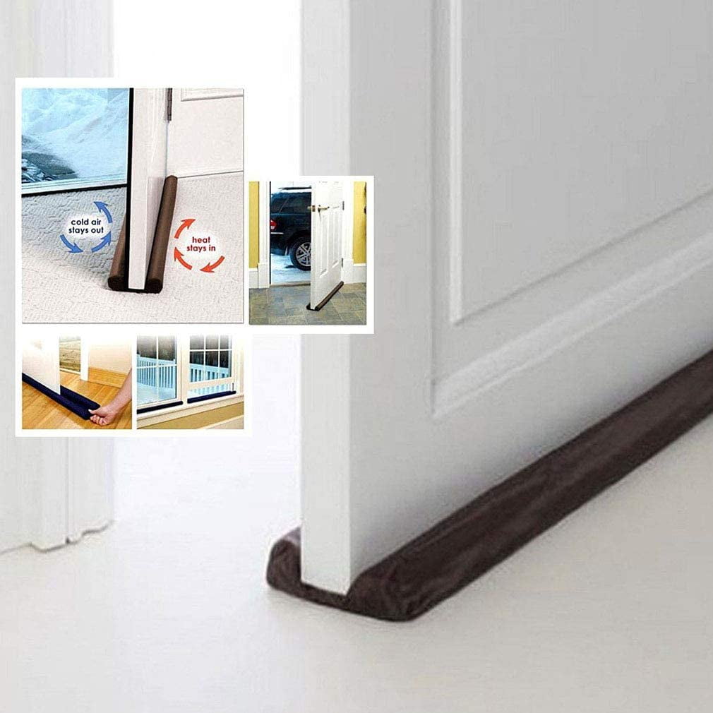 COUTEXYI 1pc Twin Door Draft Dodger Guard Stopper Energy Saving