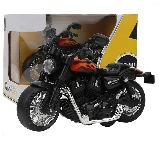 Alloy Electric Motorcycle with Light Music Kids Toy Gift (Black)