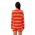 thumbnail image 3 of PRETTYGARDEN Women's Multicolor Stripe Set with Sweater and Shorts, Sizes S- XXL, 3 of 6