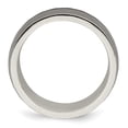 thumbnail image 2 of Edward Mirell Sterling Silver & Black Ti Inlay Black Stripe Ring, 2 of 7