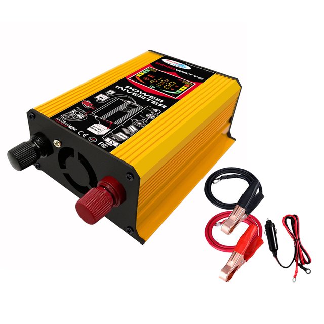 Inversor De Corriente Para Coche 12V A Dual USB Amarillo Sunnimix Convertidor inversor 3000W