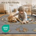 thumbnail image 4 of ODIKA 2'x3' Washable Doormat Non-Slip, Low Pile Plane Border Educational Motifs Cartoon Galaxy Constellation Rocket Flowing for Entryway, Kitchen, Laundry Room, 4 of 7