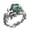 Silver, variant on Fantasy Forest Vine Ring for Women Stainless Steel Baroque Mysterious Elf Zircon Band Gold Size 8