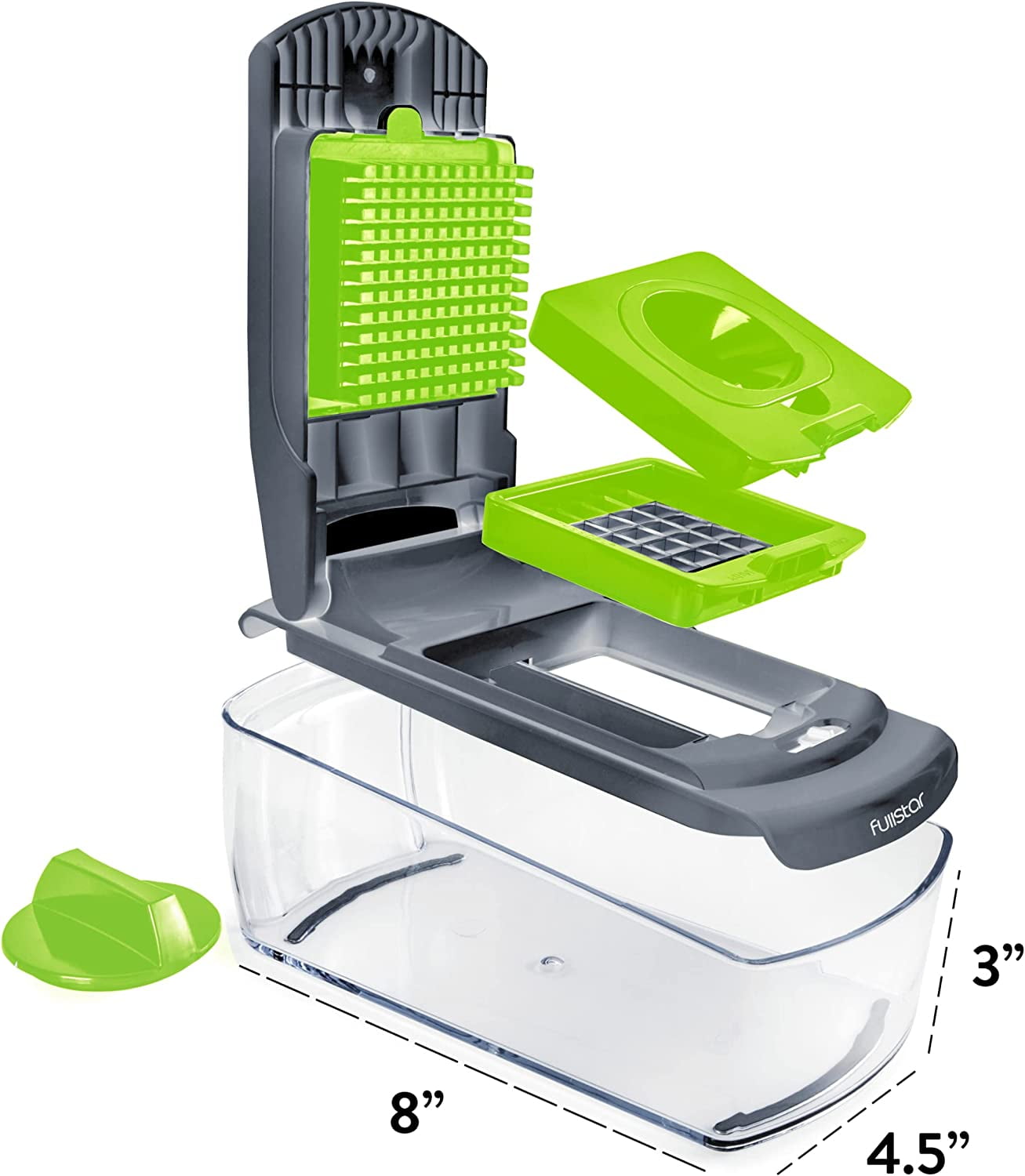 Fullstar Vegetable Chopper - Spiralizer Vegetable Slicer - Onion Chopper  with Container - Pro Food Chopper - Slicer Dicer Cutter - (4 in 1, Black) -  Yahoo Shopping