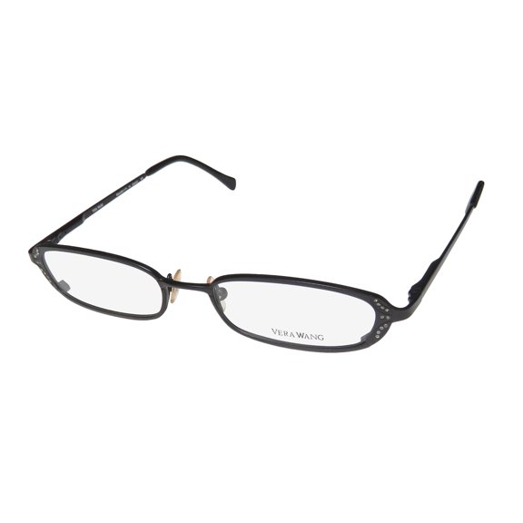 VERA WANG Eyeglasses V154 Black Satin 49MM