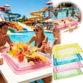thumbnail image 4 of Inflatable Ice Serving Buffet Bar with Drain Plug Swimming Pool Floating Serving Cooler for Party Picnic Camping Tray Drinks,Blue, 4 of 6