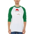 thumbnail image 2 of Shop4Ever Men's Christmas Crew Matching Xmas Holiday Raglan Baseball Shirt X-Small Heather Grey/Red, 2 of 4