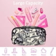 thumbnail image 4 of MUOOUM Pencil Case, Vintage Skulls Dollar Pattern Large Capacity Pencil Pouch Stationery Pen Bag, 4 of 7