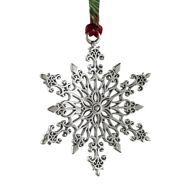Wangscanis Christmas Tree Ornament, Solid Pewter Hanging Decoration, Holiday Gift