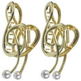 thumbnail image 3 of 2 pinzas para el pelo con forma de garra de perla, con diseño de nota musical, para mujer, 3 of 7