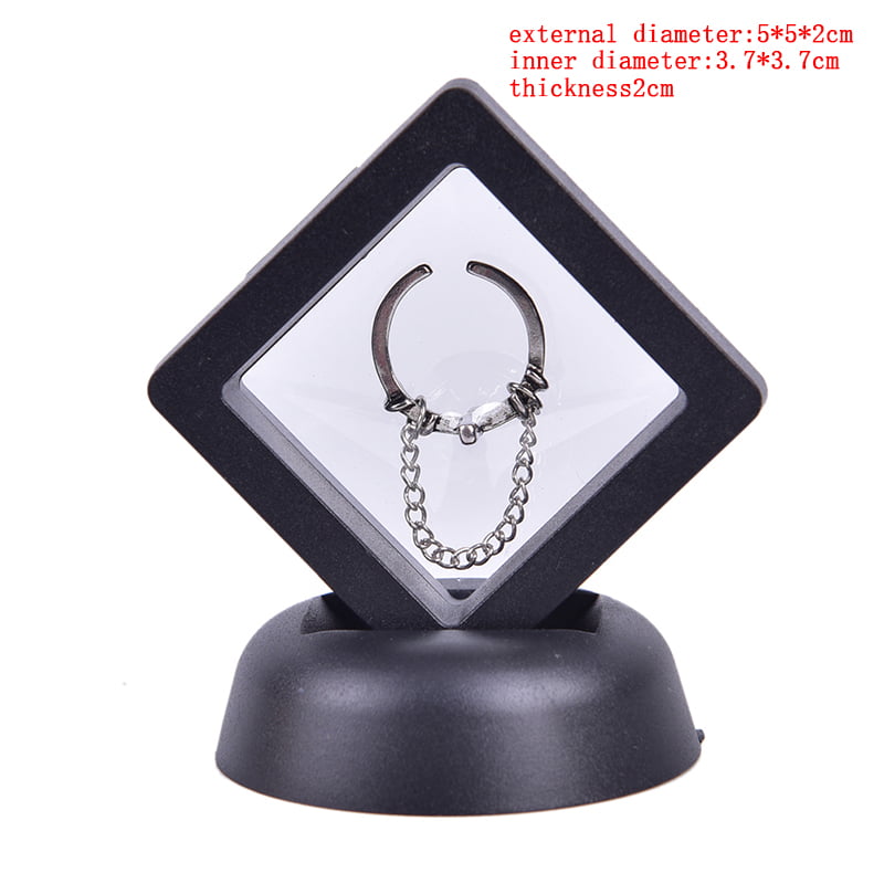 Details about   3D Floating Frame Shadow Box Cases Acrylic Clear For Display Jewelry Necklace 