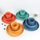 thumbnail image 4 of Modelo naranja: juego de platos de silicona, juego de vajilla, caja de comida para bebé con cuchara, tenedor y babero, vasos de silicona, 4 of 5