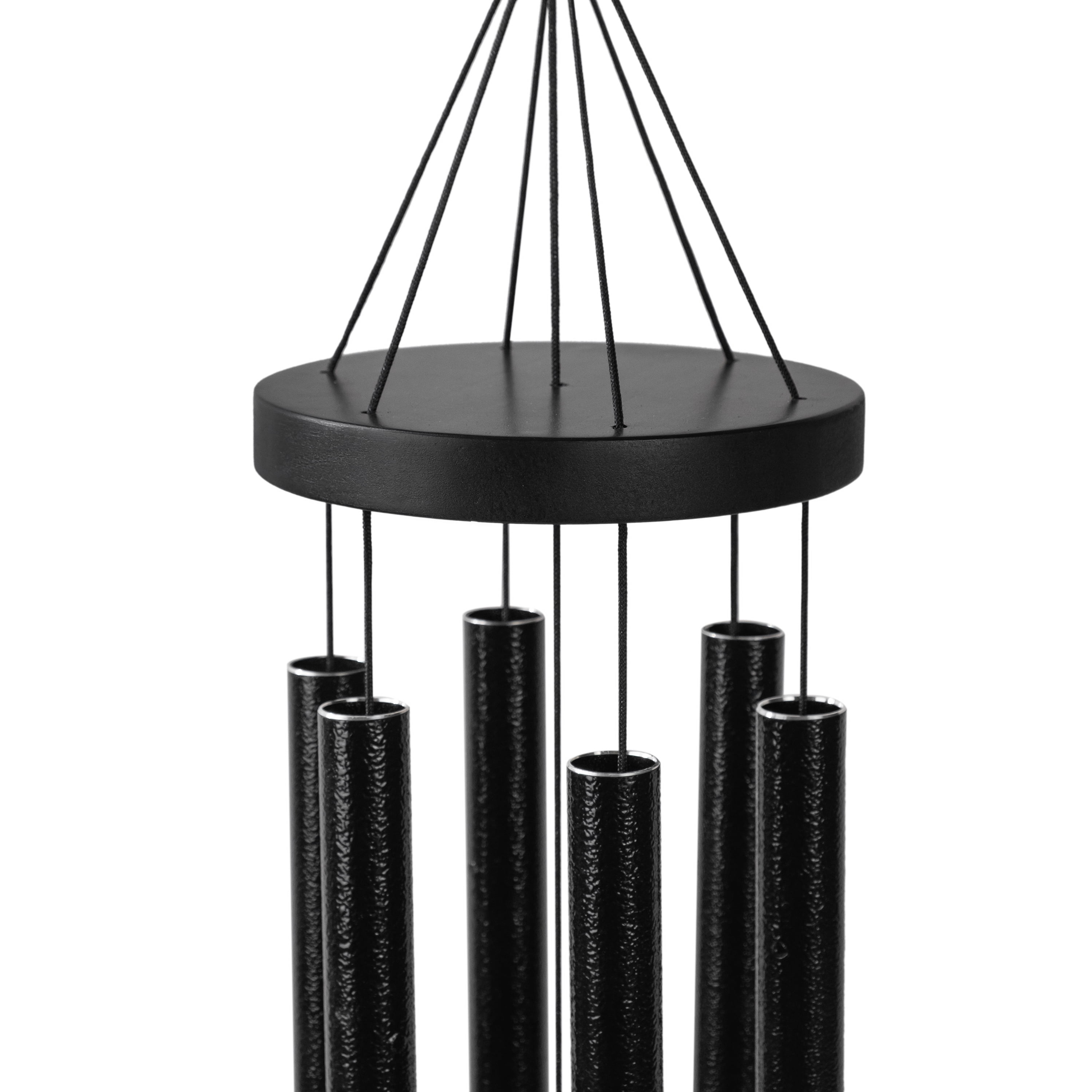 Mainstays Black Metal Weather-Resistant Outdoor Wind Chime